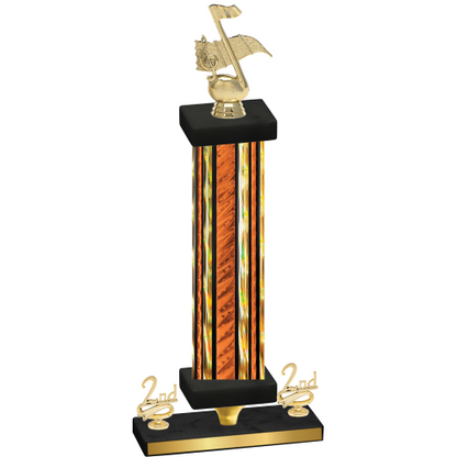 Premium Single Orange Glacier Second Place Music Trophy
