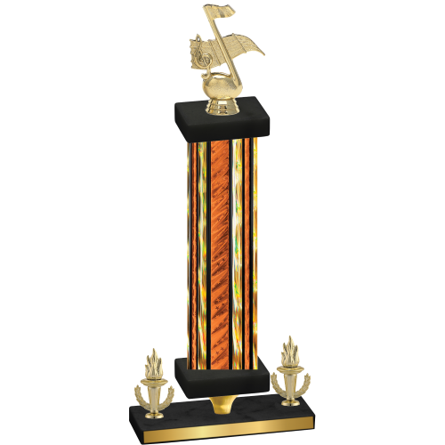 Premium Single Orange Glacier Victory Music Trophy