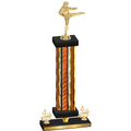 Premium Single Orange Glacier Fourth Place Karate Trophy