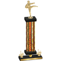 Premium Single Orange Glacier First Place Karate Trophy