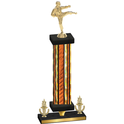 Premium Single Orange Glacier Victory Karate Trophy