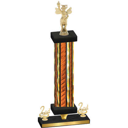 Premium Single Orange Glacier Second Place Academics Trophy
