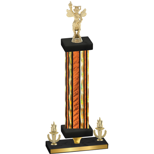 Premium Single Orange Glacier Victory Academics Trophy