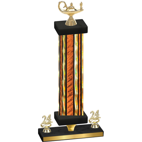 Premium Single Orange Glacier Year Academics Trophy