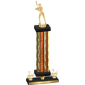 Premium Single Orange Glacier Second Place Softball Trophy
