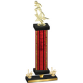 Premium Single Red Glacier First Place Football Trophy