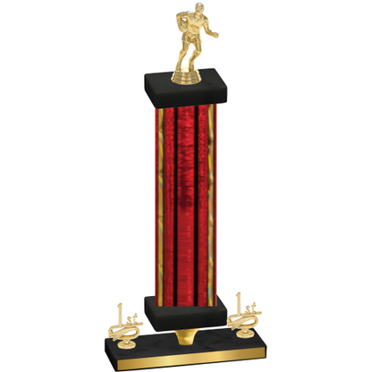 Premium Single Red Glacier First Place Rugby Trophy