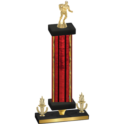 Premium Single Red Glacier Victory Rugby Trophy