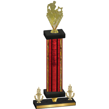 Premium Single Red Glacier Victory Rugby Trophy