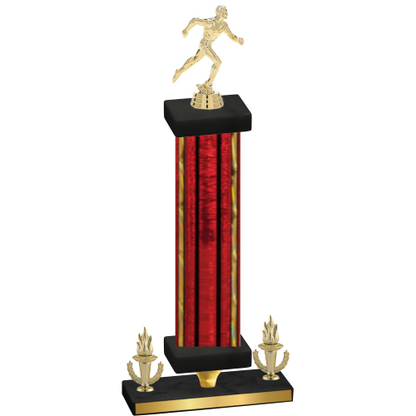 Premium Single Red Glacier Victory Running Trophy