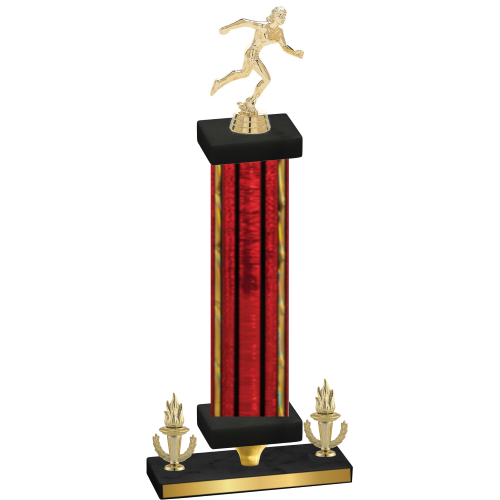 Premium Single Red Glacier Victory Running Trophy