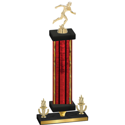 Premium Single Red Glacier Victory Running Trophy