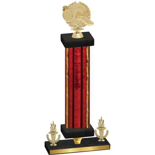 Premium Single Red Glacier Victory Running Trophy