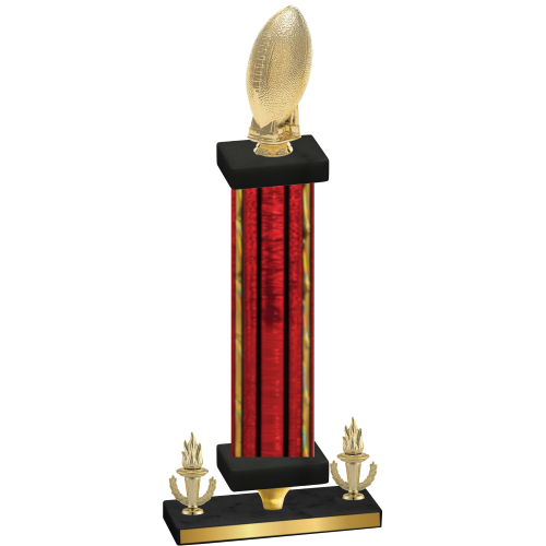 Premium Single Red Glacier Victory Football Trophy