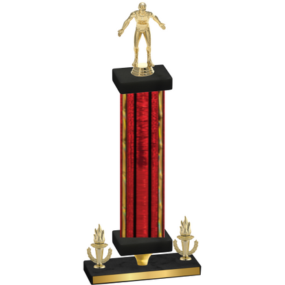 Premium Single Red Glacier Victory Wrestling Trophy