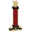 Premium Single Red Glacier First Place Bowling Trophy