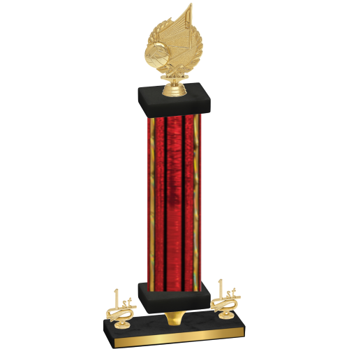 Premium Single Red Glacier First Place Volleyball Trophy