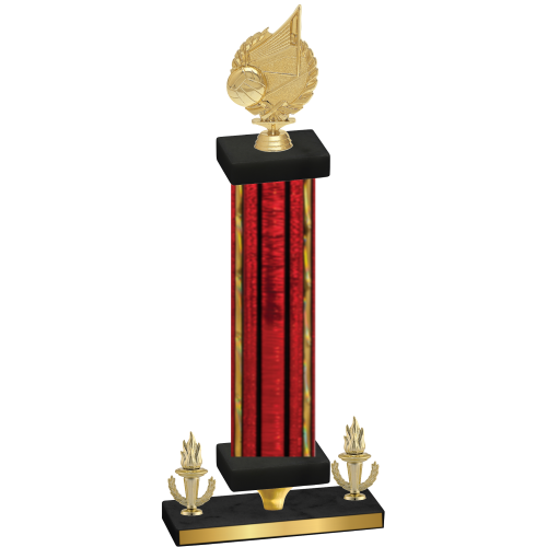 Premium Single Red Glacier Victory Volleyball Trophy