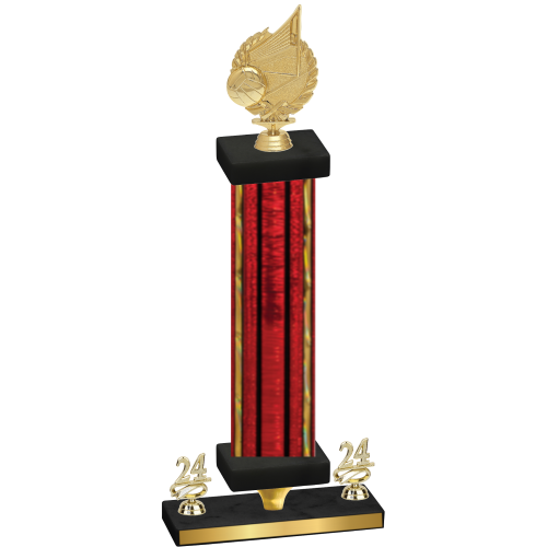 Premium Single Red Glacier Year Volleyball Trophy