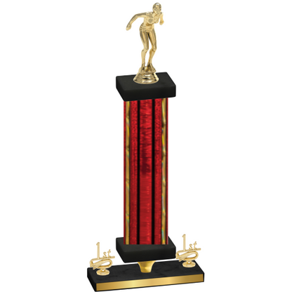 Premium Single Red Glacier First Place Tennis Trophy