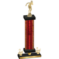 Premium Single Red Glacier Second Place Tennis Trophy