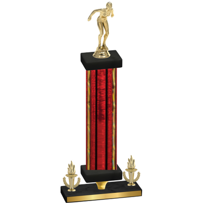 Premium Single Red Glacier Victory Tennis Trophy