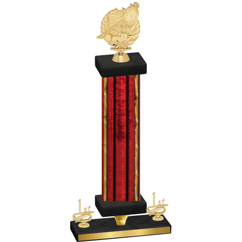 Premium Single Red Glacier First Place Swimming Trophy