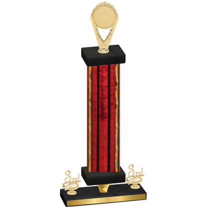 Premium Single Red Glacier Third Place Insert Trophy