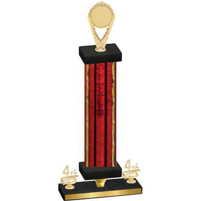 Premium Single Red Glacier Fourth Place Insert Trophy