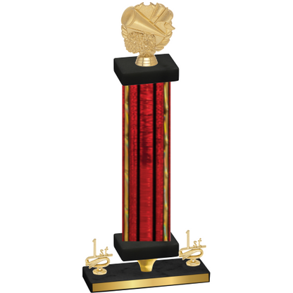 Premium Single Red Glacier First Place Cheerleading Trophy