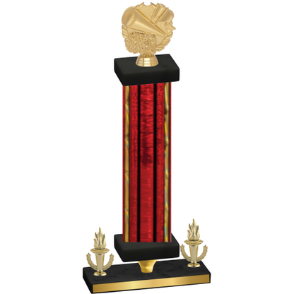 Premium Single Red Glacier Victory Cheerleading Trophy