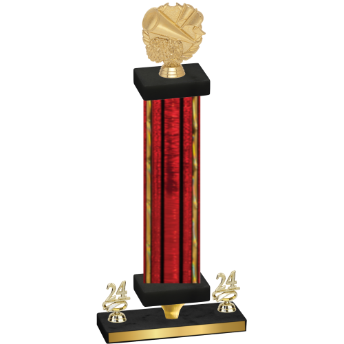 Premium Single Red Glacier Year Cheerleading Trophy