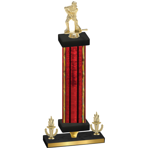 Premium Single Red Glacier Victory Hockey Trophy