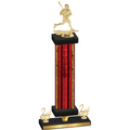 Premium Single Red Glacier Second Place Lacrosse Trophy