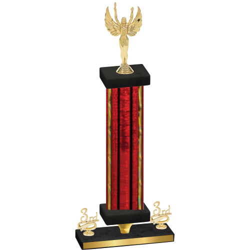 Premium Single Red Glacier Third Place Victory Trophy