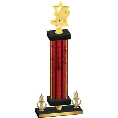 Premium Single Red Glacier Victory Pickleball Trophy