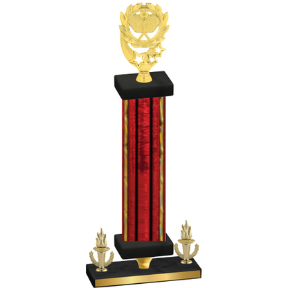 Premium Single Red Glacier Victory Pickleball Trophy