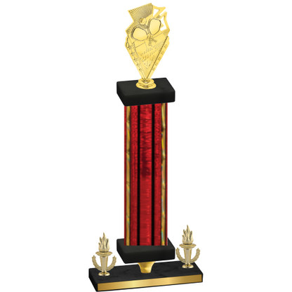 Premium Single Red Glacier Victory Pickleball Trophy