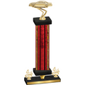 Premium Single Red Glacier Fourth Place Cars Trophy