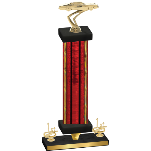 Premium Single Red Glacier First Place Cars Trophy