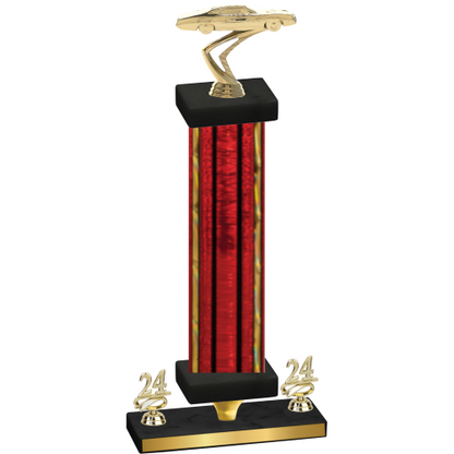 Premium Single Red Glacier Year Cars Trophy