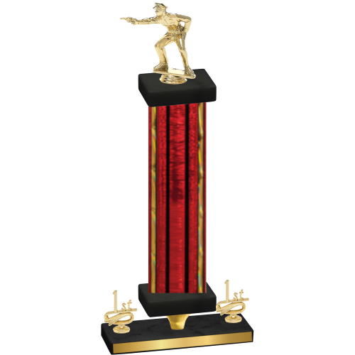 Premium Single Red Glacier First Place Shooter Trophy