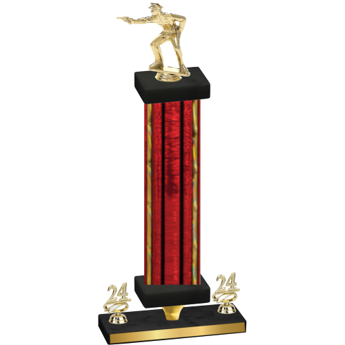 Premium Single Red Glacier Year Shooter Trophy