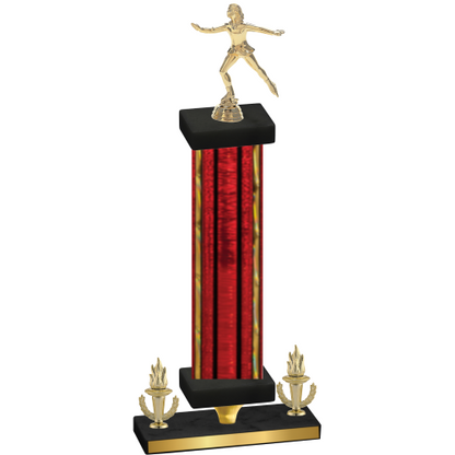 Premium Single Red Glacier Victory Skater Trophy