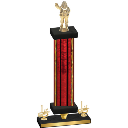 Premium Single Red Glacier First Place Holiday Trophy