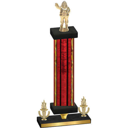 Premium Single Red Glacier Victory Holiday Trophy