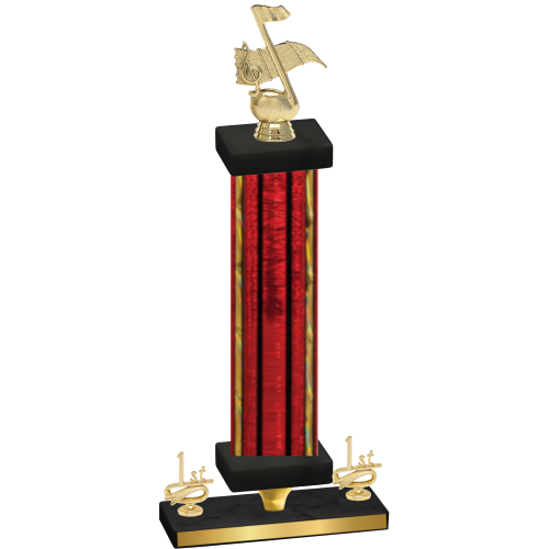 Premium Single Red Glacier First Place Music Trophy