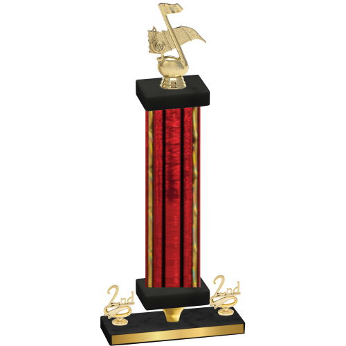 Premium Single Red Glacier Second Place Music Trophy