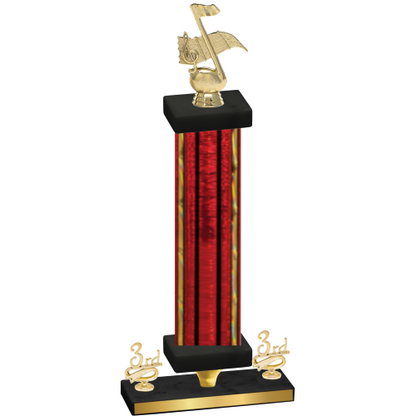 Premium Single Red Glacier Third Place Music Trophy