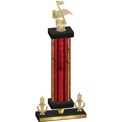 Premium Single Red Glacier Victory Music Trophy